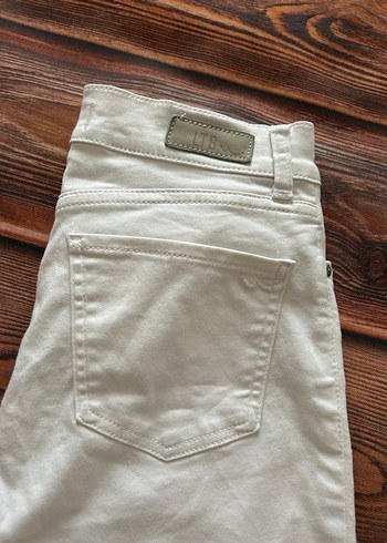 Beyaz Kadın Skinny Denim Pantolon - Görsel 2