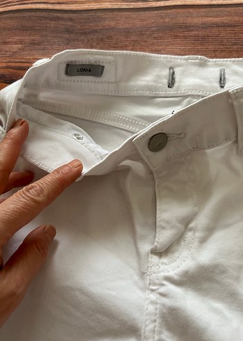 Beyaz Kadın Skinny Denim Pantolon - Görsel 7