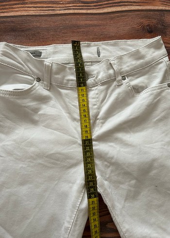 Beyaz Kadın Skinny Denim Pantolon - Görsel 5