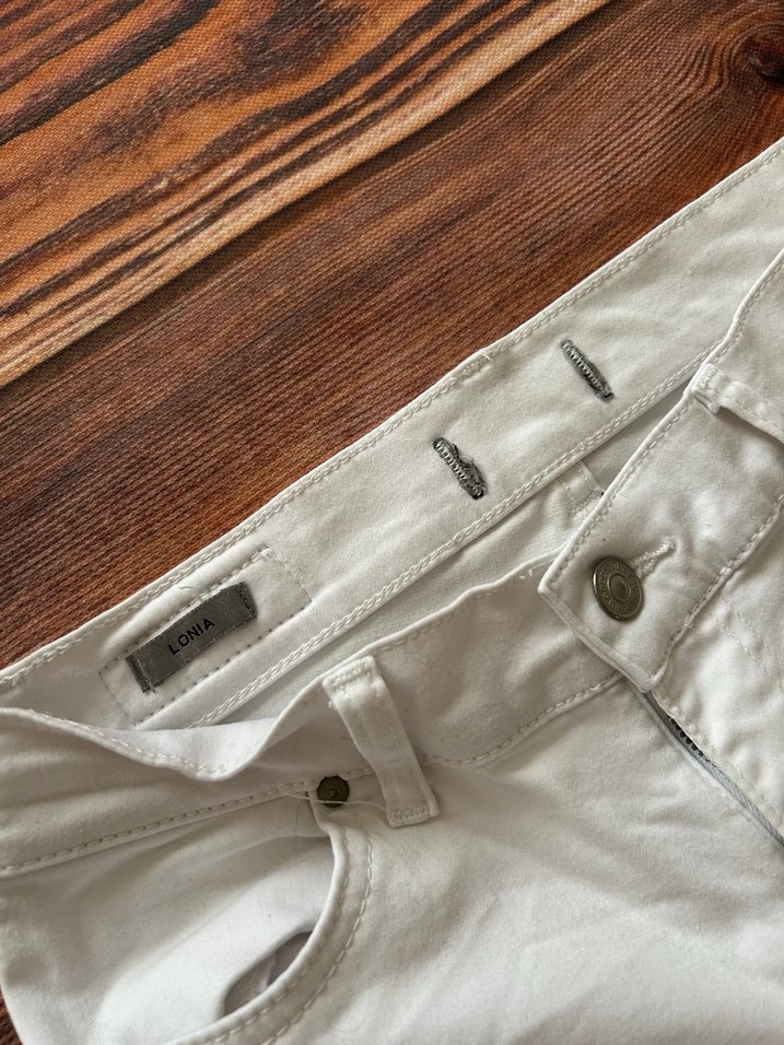 Beyaz Kadın Skinny Denim Pantolon - Görsel 4