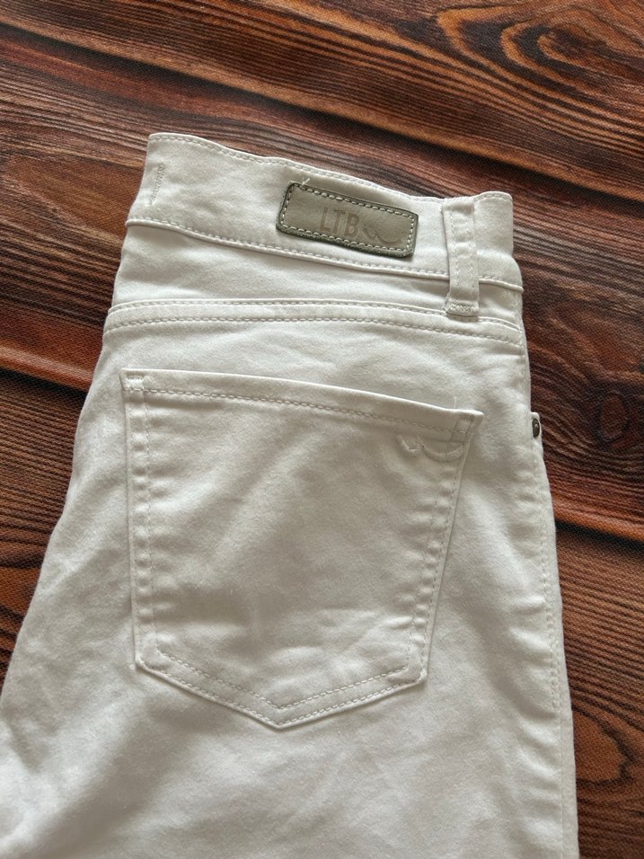 Beyaz Kadın Skinny Denim Pantolon - Görsel 2