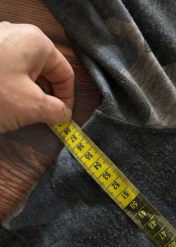 Gri Kamuflaj Desenli Uzun Kadın hırka - Görsel 5