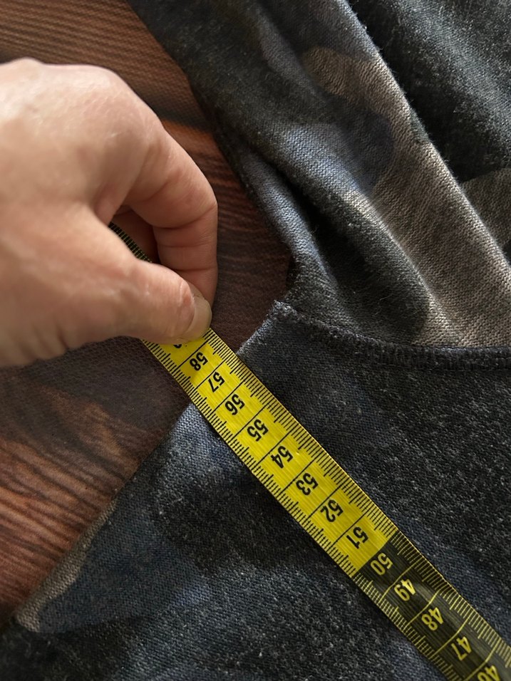 Gri Kamuflaj Desenli Uzun Kadın hırka - Görsel 5