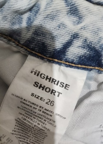 Kadın Mavi Mini Denim Şort - Görsel 3