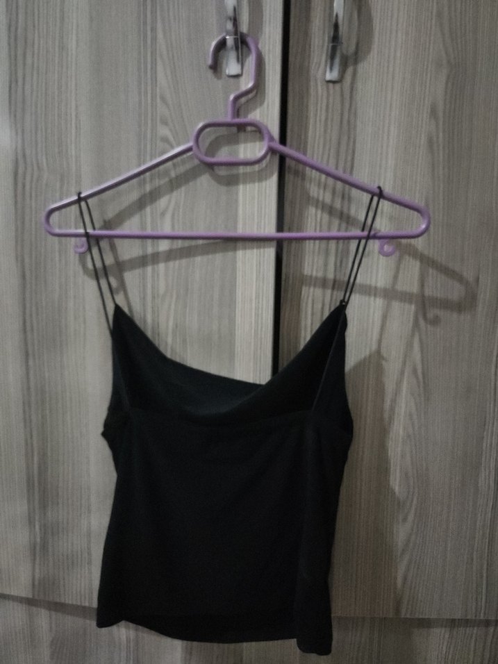 Siyah Drape Detaylı Kadın Atlet - Görsel 2