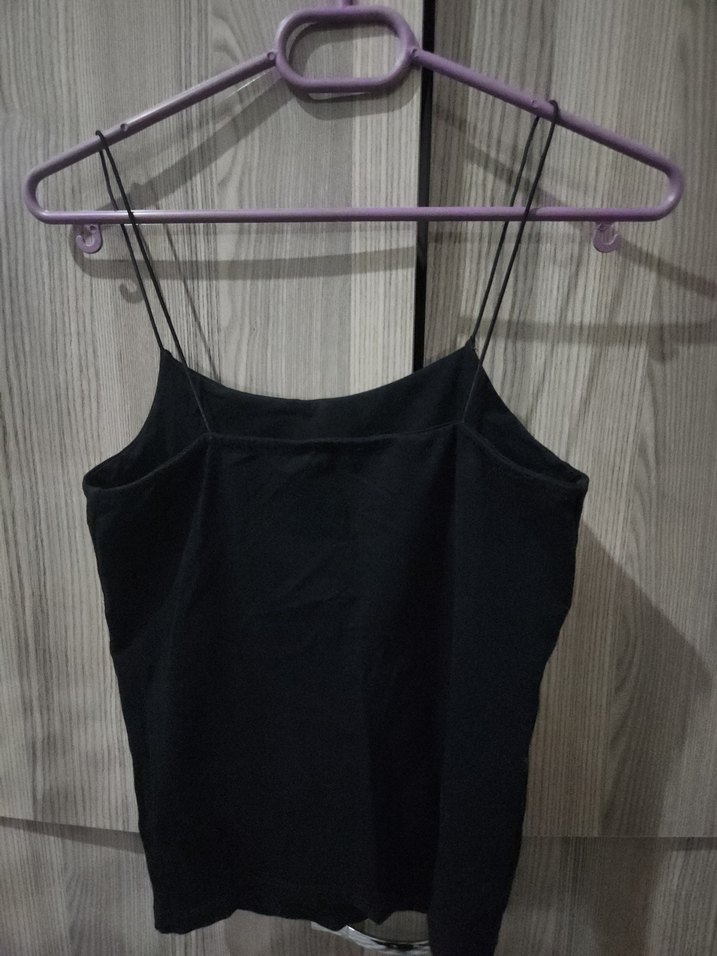 Siyah İnce Askılı Kadın Atlet - Görsel 2