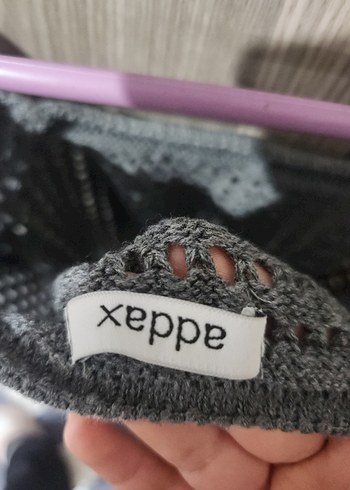 Gri Örgü Kadın Mini Kazak - Görsel 3