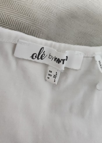 Beyaz Mini Crop Top Kısa Kollu - Görsel 4