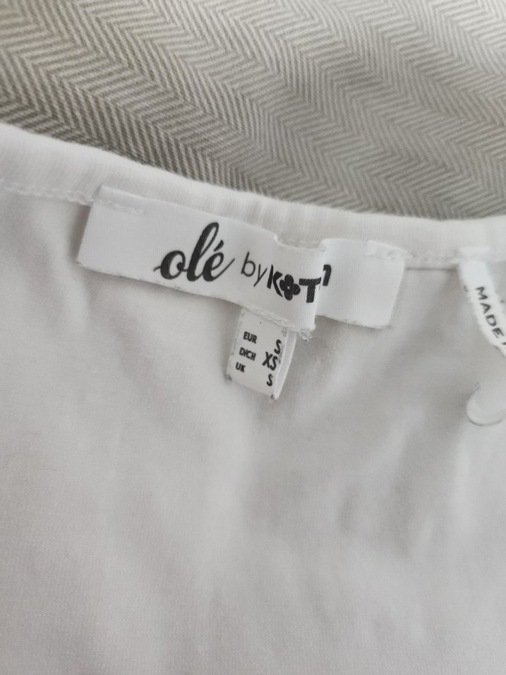 Beyaz Mini Crop Top Kısa Kollu - Görsel 4