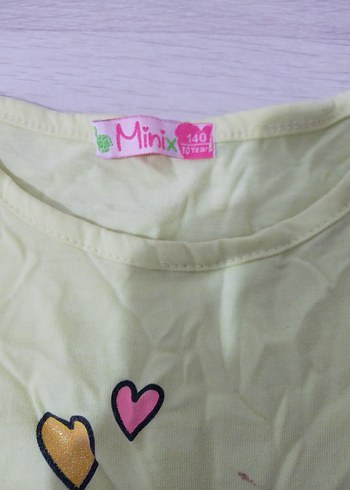 Kız Çocuk Sarı Pamuklu Baskılı Tişört - Görsel 2