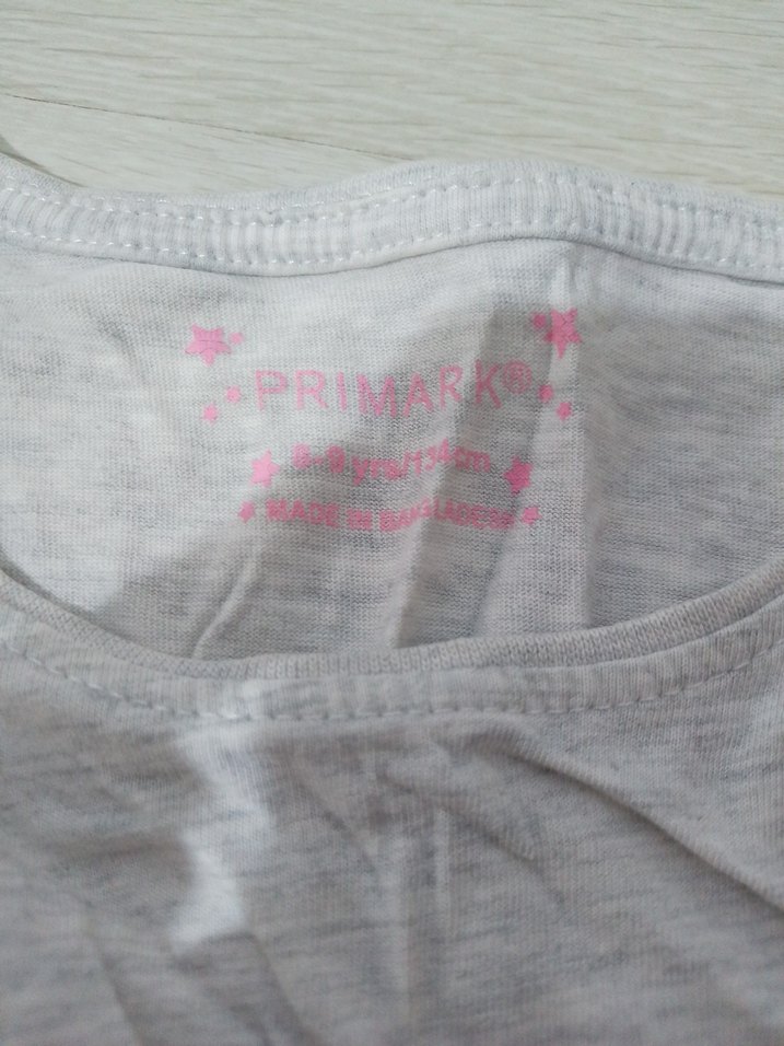 Kız Çocuk Gri Kısa Kollu Payetli Tişört - Görsel 2