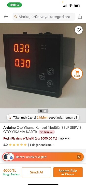 Oto yıkama kontrol modülü