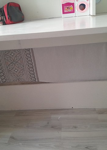 beyaz çocuk çalişma kitaplik masasi - Görsel 3