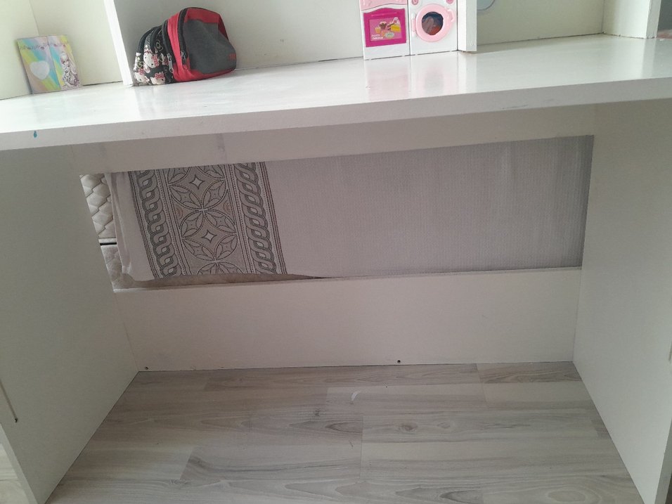 beyaz çocuk çalişma kitaplik masasi - Görsel 3