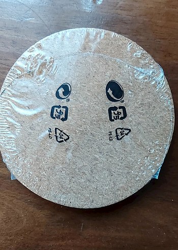 IKEA AVSKILD Bej Yuvarlak Bardak Altlığı 4'lü - Görsel 2