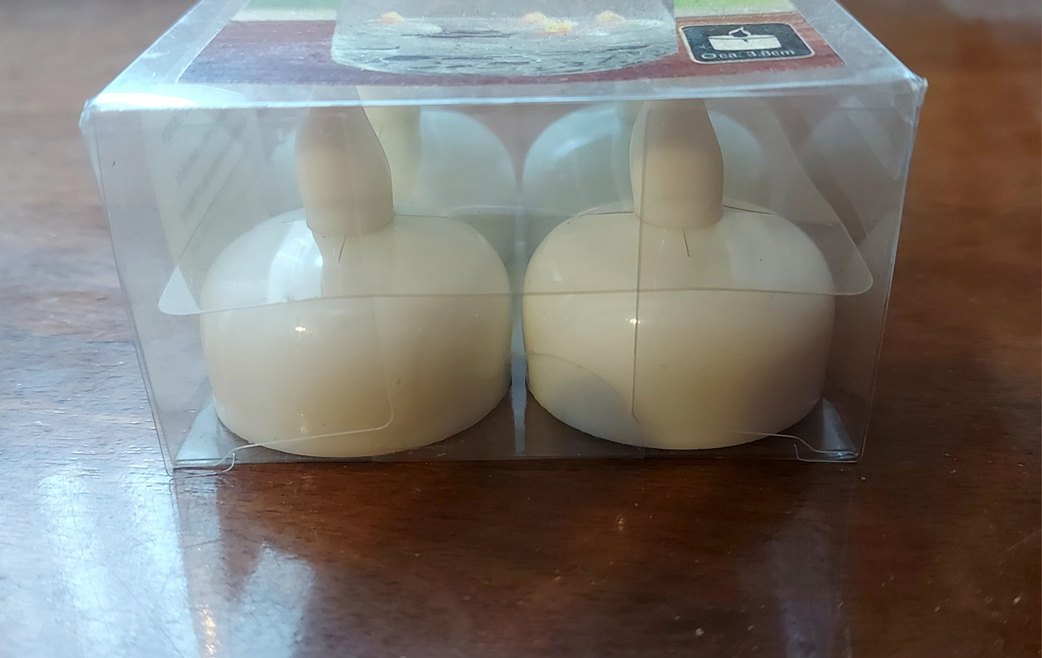 Beyaz Yüzen Tealight Mum 4'lü - Görsel 2