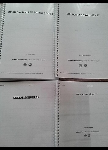 AUZEF Sosyal Hizme Uzm 3.sinif kitaplarin PDF ciktilari