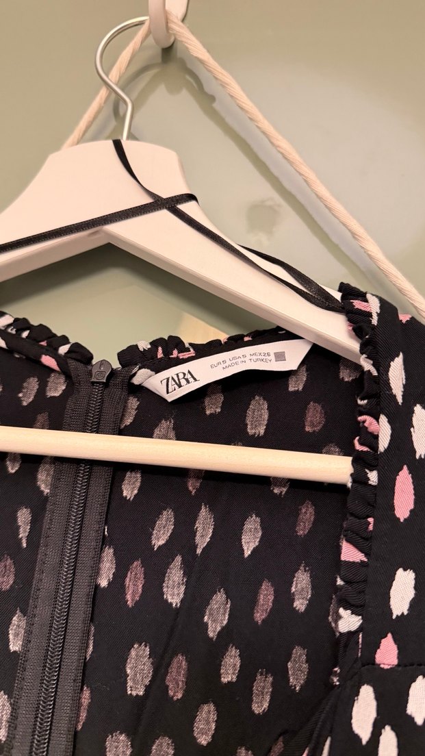 Uzun Kollu V Yaka Siyah Mini Elbise - Görsel 3