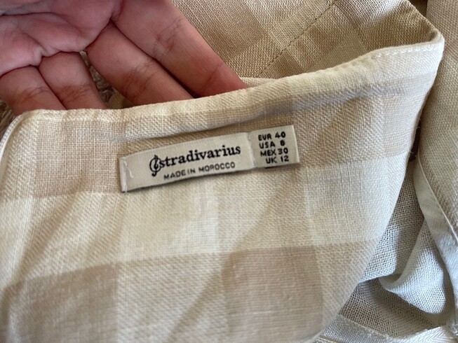 40 Beden camel Renk Stradivarius şort etek