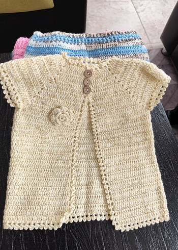 Çocuk Bej Örgü Hırka - Görsel 2