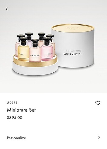 Louis Vuitton miniature set parfüm