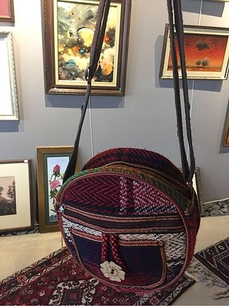 Kilim desenli çanta