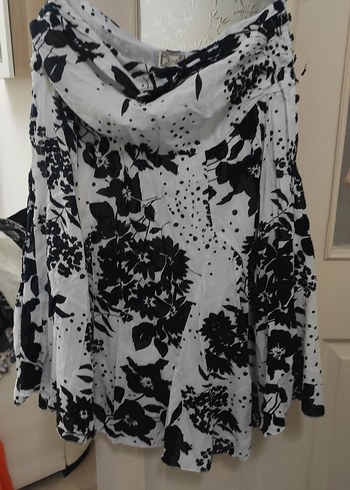 Gri Desenli Midi etek tiril tiril - Görsel 6