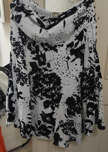 Gri Desenli Midi etek tiril tiril - Görsel 4