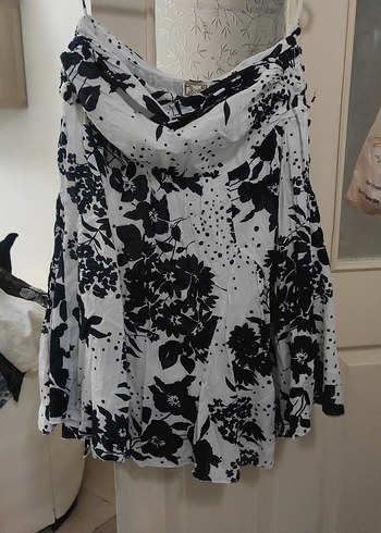 Gri Desenli Midi etek tiril tiril - Görsel 2