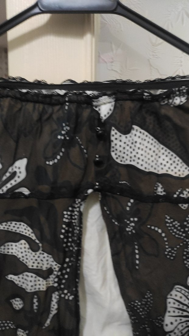 Bohem Siyah Desenli Midi Hamile Eteği - Görsel 3