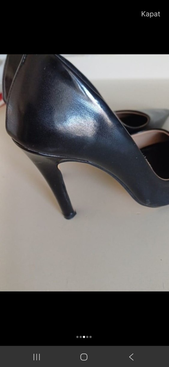 Klasik Siyah Tokalı Stiletto Topuklu Kadın Ayakkabı - Görsel 4