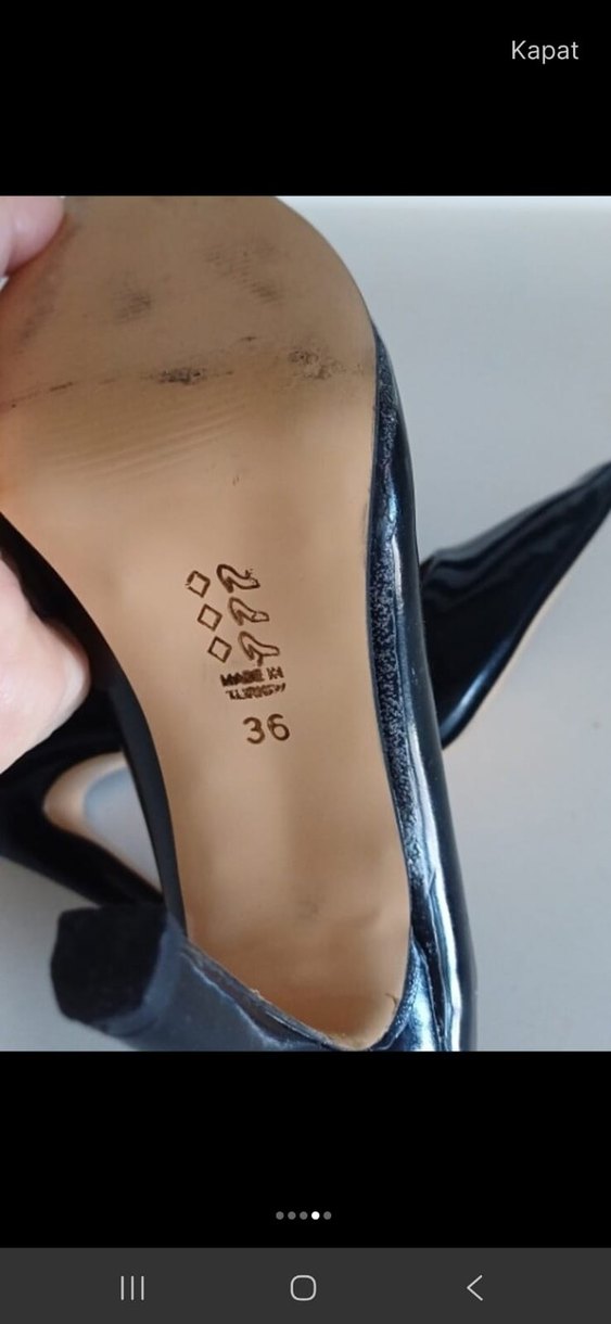 Klasik Siyah Tokalı Stiletto Topuklu Kadın Ayakkabı - Görsel 2