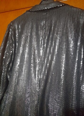 WAREHAUSE,  ABIYE, ÇOK ŞIK, ÇOK KALITELI ,SIYAH PUL CEKET , 44 B - Görsel 5