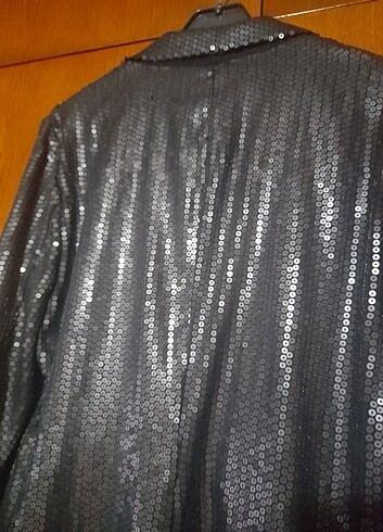 WAREHAUSE,  ABIYE, ÇOK ŞIK, ÇOK KALITELI ,SIYAH PUL CEKET , 44 B - Görsel 6