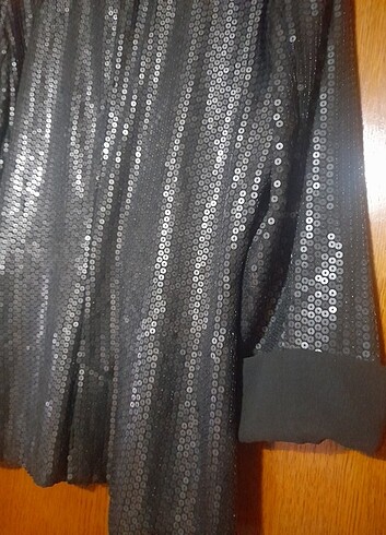 WAREHAUSE,  ABIYE, ÇOK ŞIK, ÇOK KALITELI ,SIYAH PUL CEKET , 44 B - Görsel 7