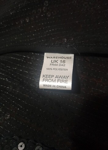 WAREHAUSE,  ABIYE, ÇOK ŞIK, ÇOK KALITELI ,SIYAH PUL CEKET , 44 B - Görsel 13