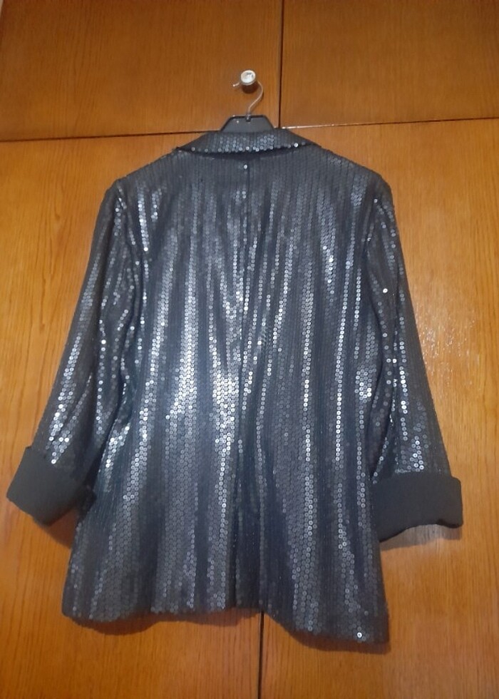 WAREHAUSE,  ABIYE, ÇOK ŞIK, ÇOK KALITELI ,SIYAH PUL CEKET , 44 B - Görsel 2