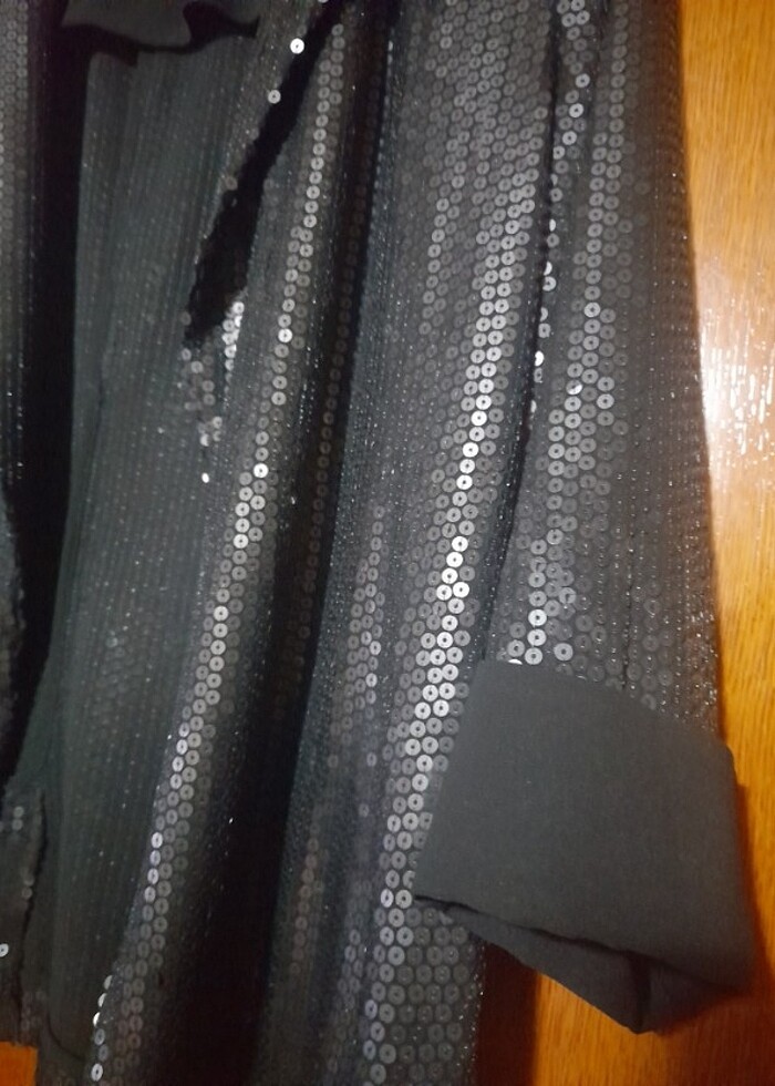 WAREHAUSE,  ABIYE, ÇOK ŞIK, ÇOK KALITELI ,SIYAH PUL CEKET , 44 B - Görsel 3