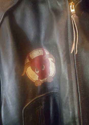 TREVOR KULLANILMAMIŞ, KAHVERENGİ YAKASİ KÜRKLÜ BİKER DERİ CEKET - Görsel 2