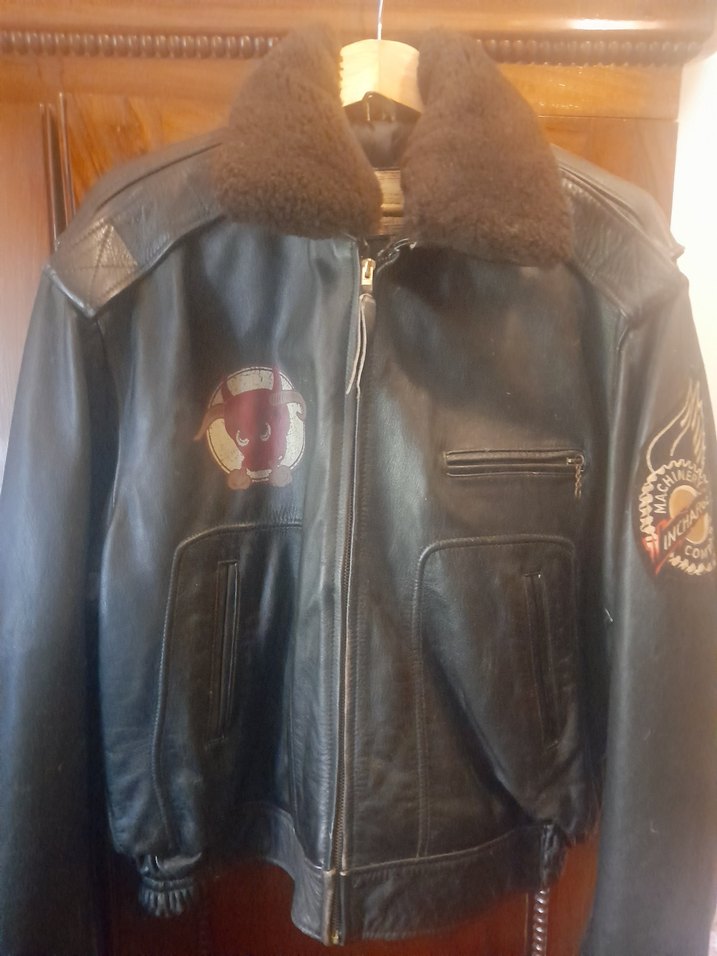 TREVOR KULLANILMAMIŞ, KAHVERENGİ YAKASİ KÜRKLÜ BİKER DERİ CEKET - Görsel 3