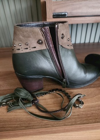 Bohem Tarz Kadın Hakiki Deri Bot - Görsel 8