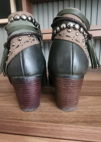 Bohem Tarz Kadın Hakiki Deri Bot - Görsel 5