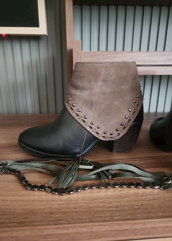 Bohem Tarz Kadın Hakiki Deri Bot - Görsel 6