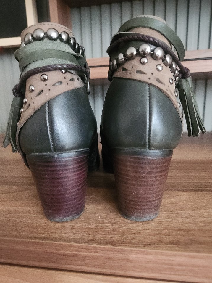 Bohem Tarz Kadın Hakiki Deri Bot - Görsel 5