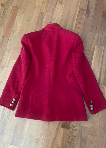 Bordo Vintage Kadın Blazer Ceket - Görsel 2