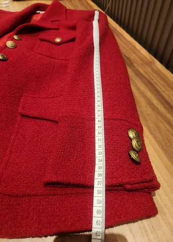 Bordo Vintage Kadın Blazer Ceket - Görsel 4