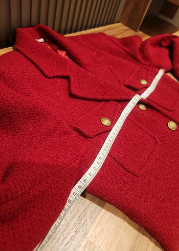 Bordo Vintage Kadın Blazer Ceket - Görsel 3