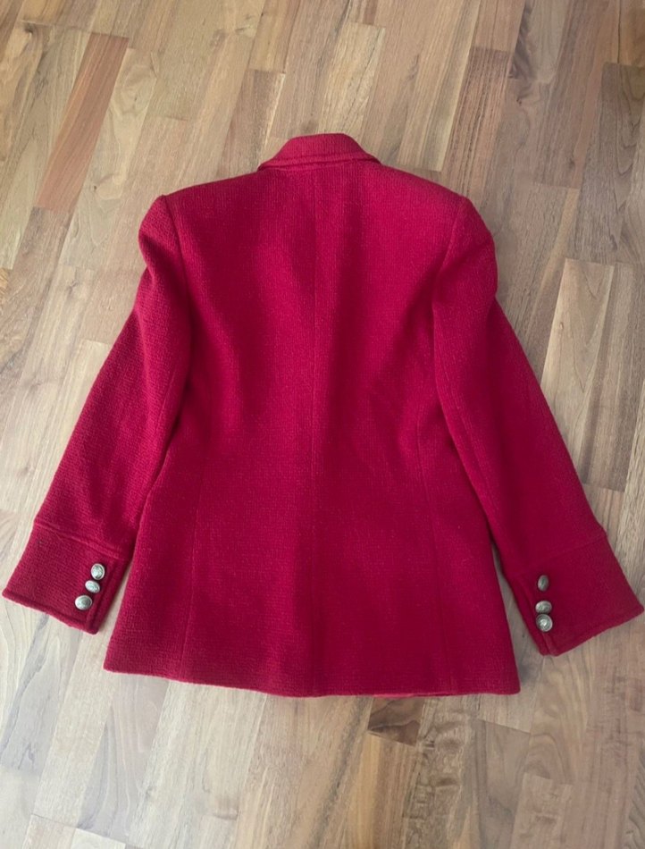 Bordo Vintage Kadın Blazer Ceket - Görsel 2