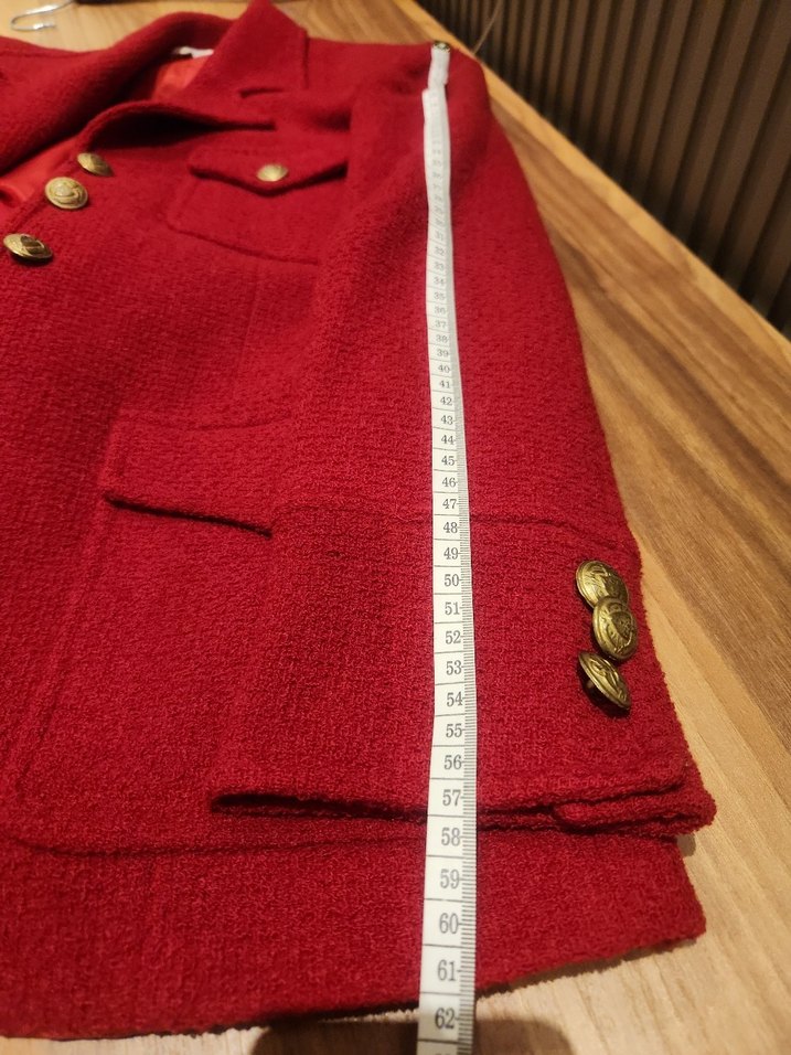 Bordo Vintage Kadın Blazer Ceket - Görsel 4