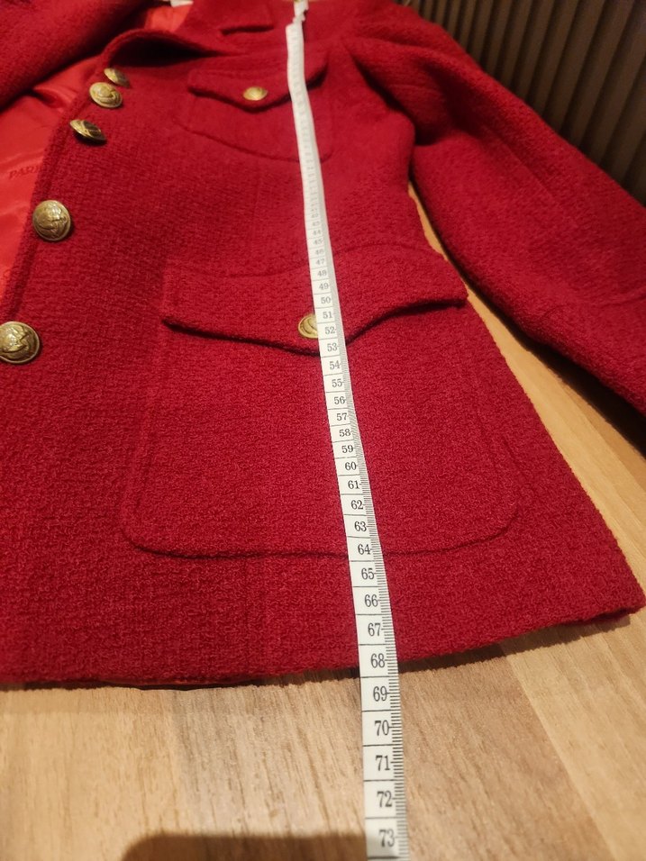 Bordo Vintage Kadın Blazer Ceket - Görsel 5